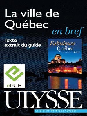 cover image of La ville de Québec en bref
